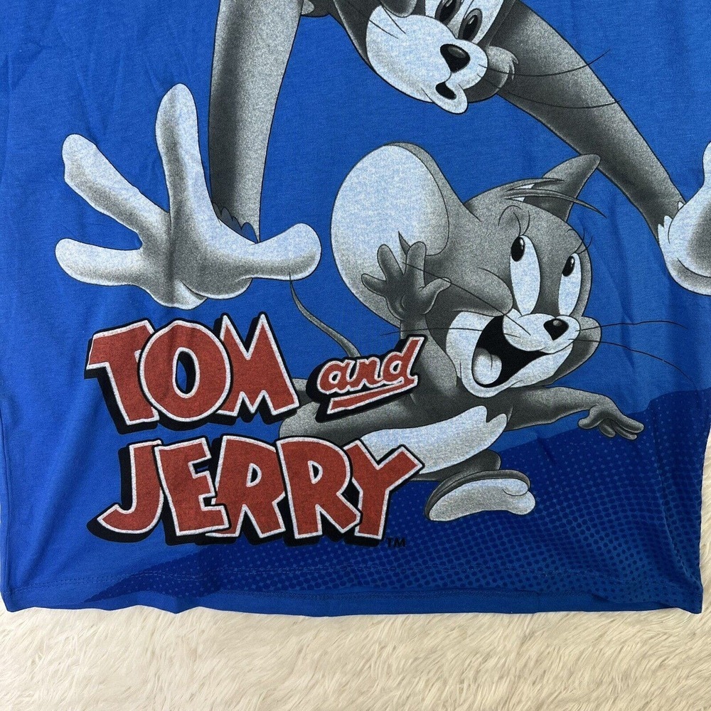 Tom and‎ Jerry Retro Pop Out Graphic Cotton Blue T-Shirt Size M NEW W/Tags RUE21 - Picture 3 of 13